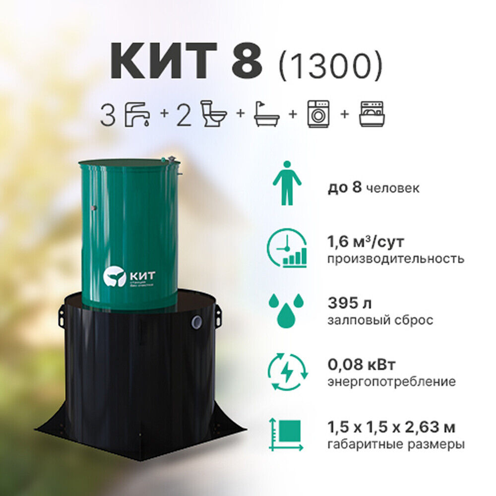 Станция биологической очистки Кит - 8